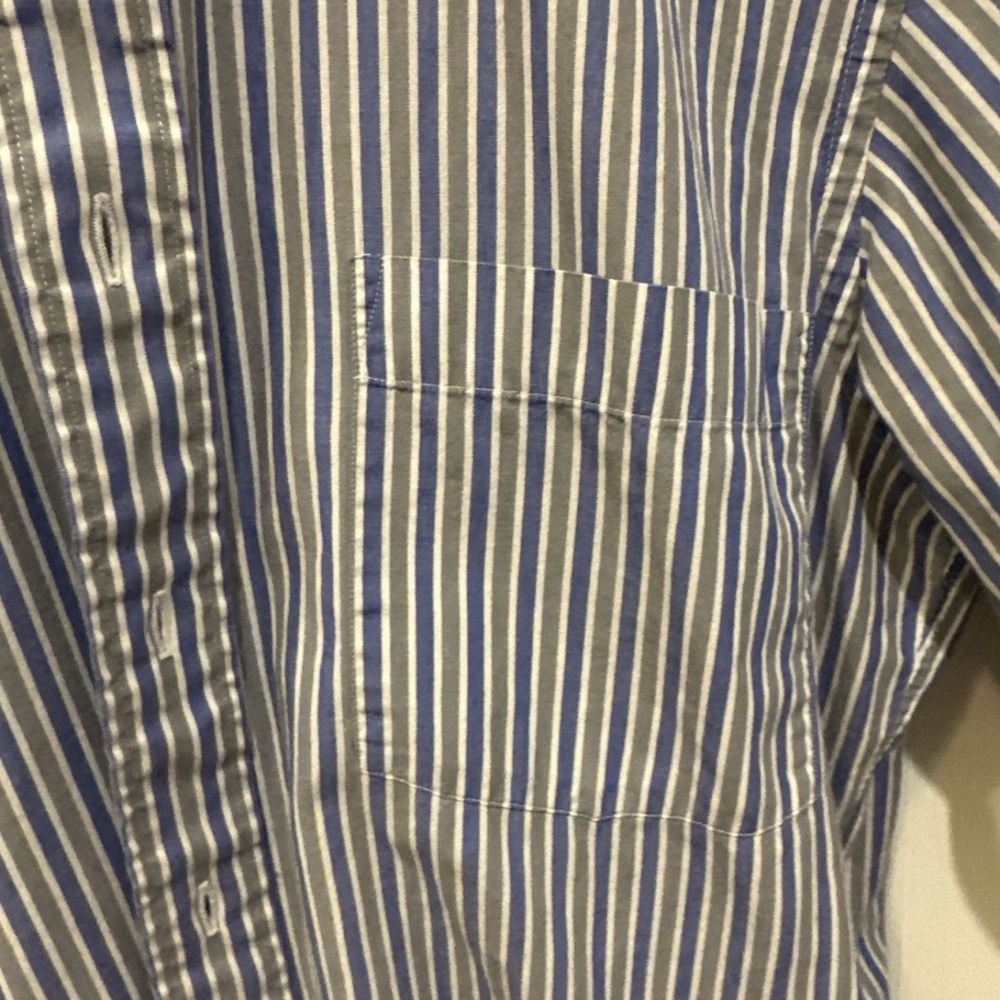 Dior Blue and White Striped Shirt